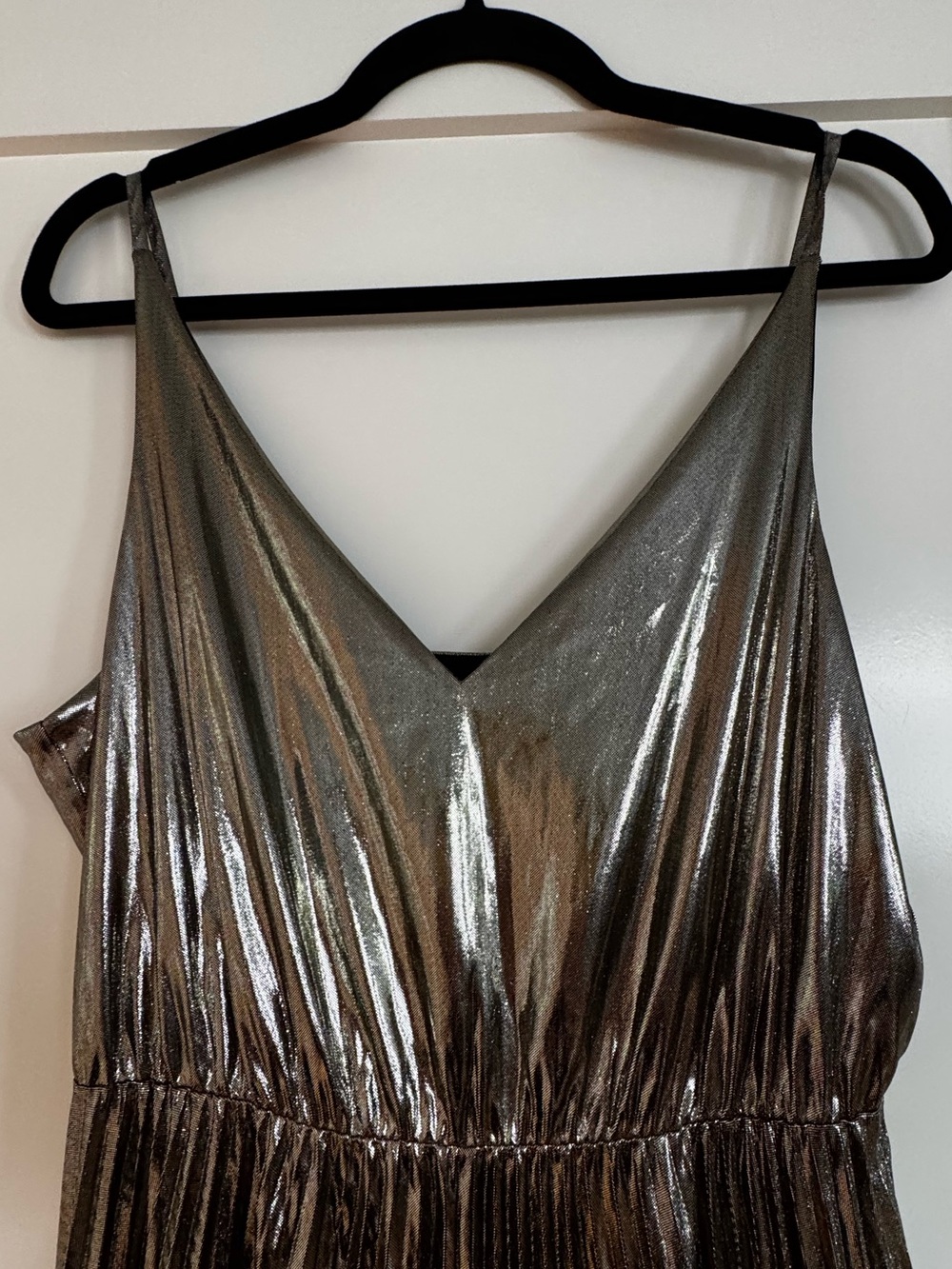 NEW All Saints Spark Pleated Maxi Dress in Bronze Brown - Picture 5 of 8